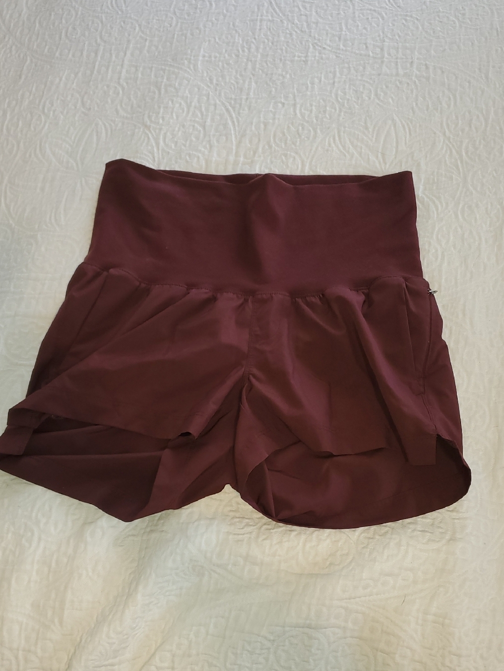 Old Navy High-Waist Athletic Shorts in Wine